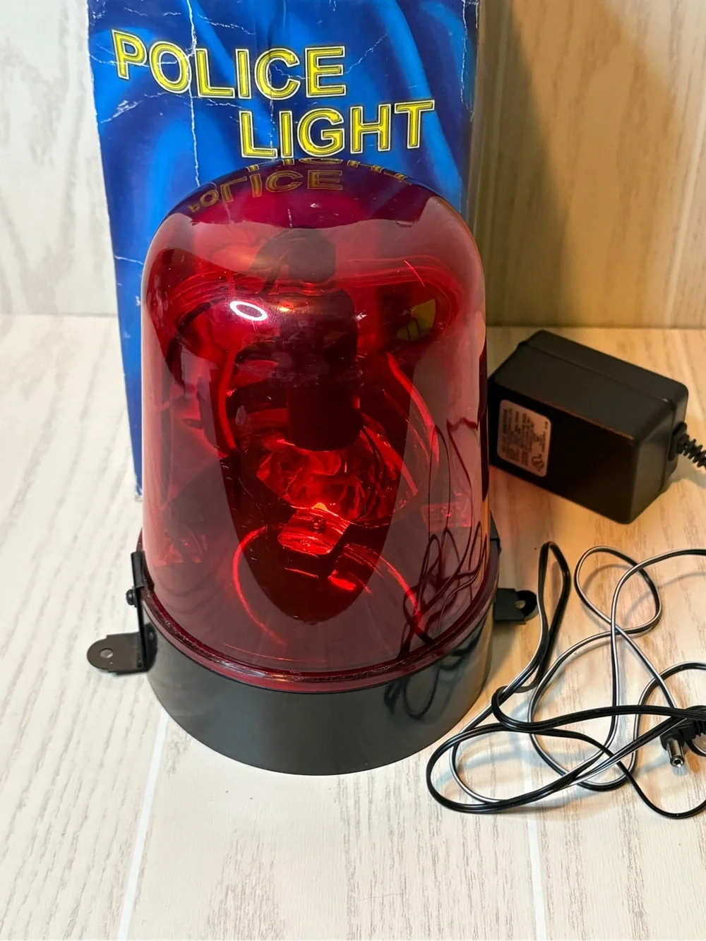 Vintage Party Rotating Flashing DJ Light Red Motion Police Tested